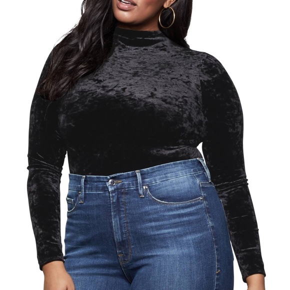 H&M Turtle-Neck Crushed Velvet top - Picture 1 of 5